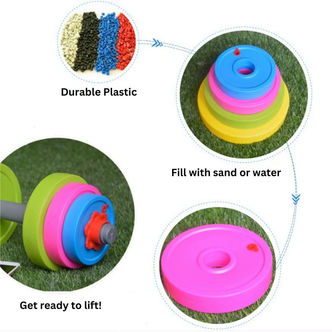 Liberty Imports Adjustable Dumbbell Toy – Pretend Workout for Kids