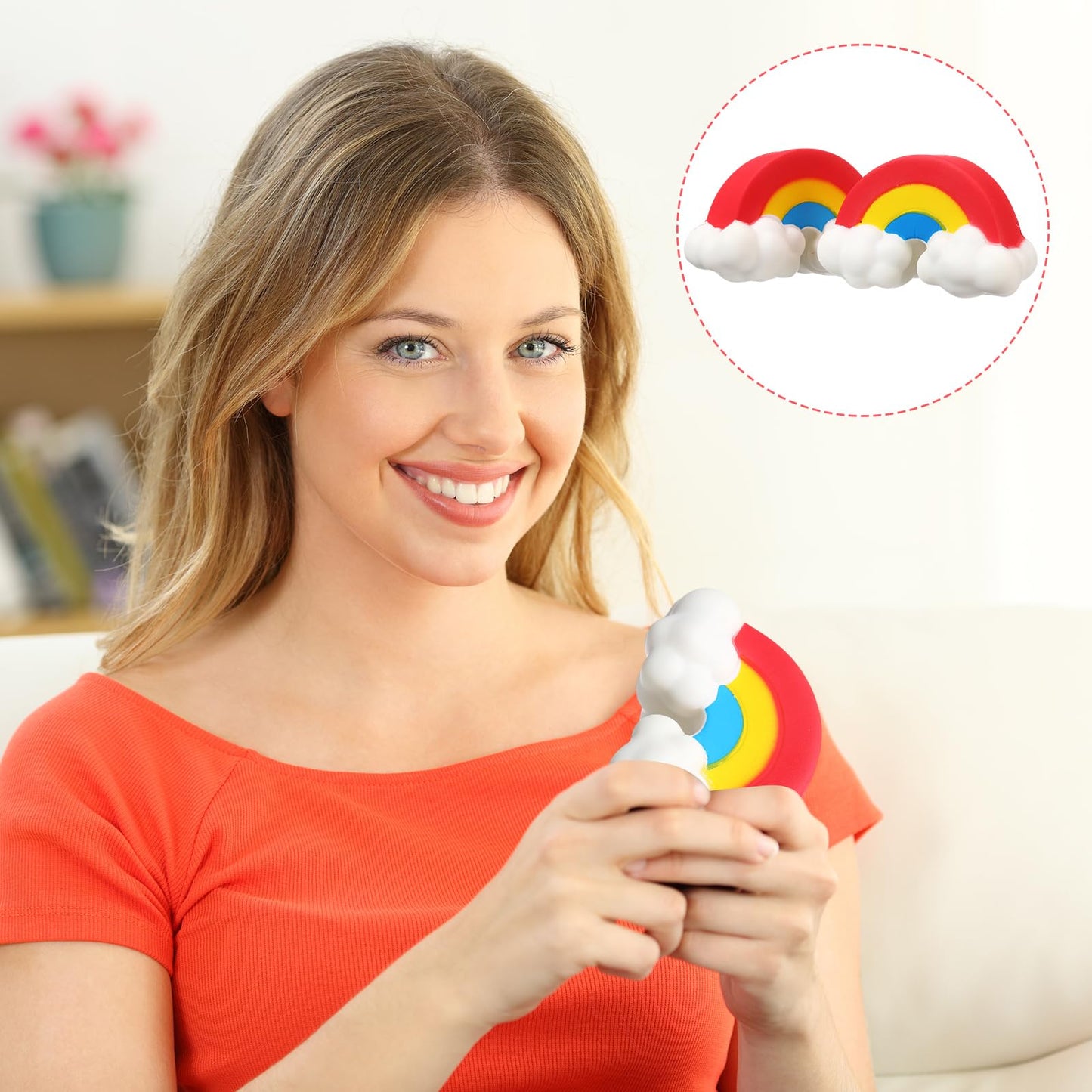 Libima 20 Pcs Motivational Rainbow Stress Balls Bulk – Positive Gifts, Desk Centerpieces & Employee Appreciation
