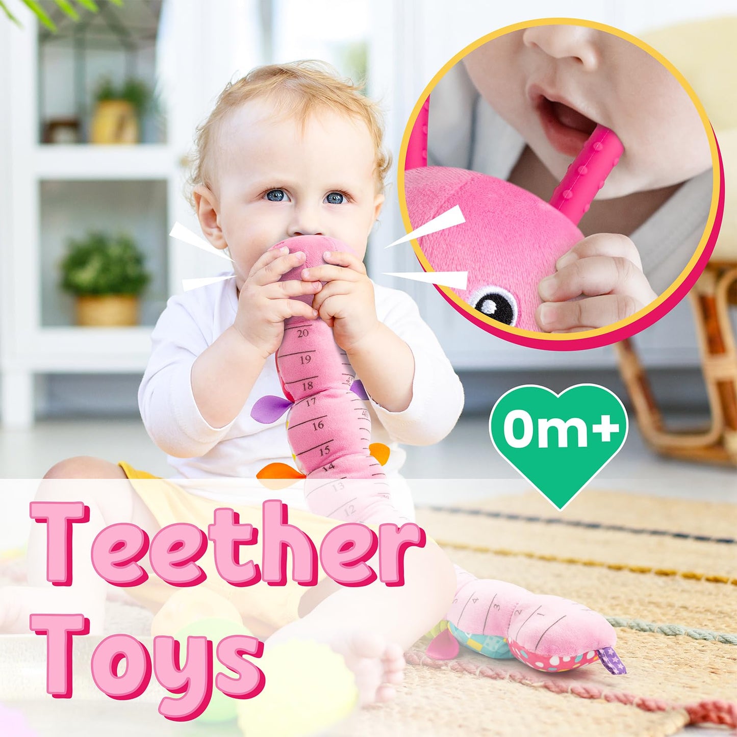 LIGHTDESIRE Baby Toys Musical Caterpillar – Plush Sensory Tummy Time Toy
