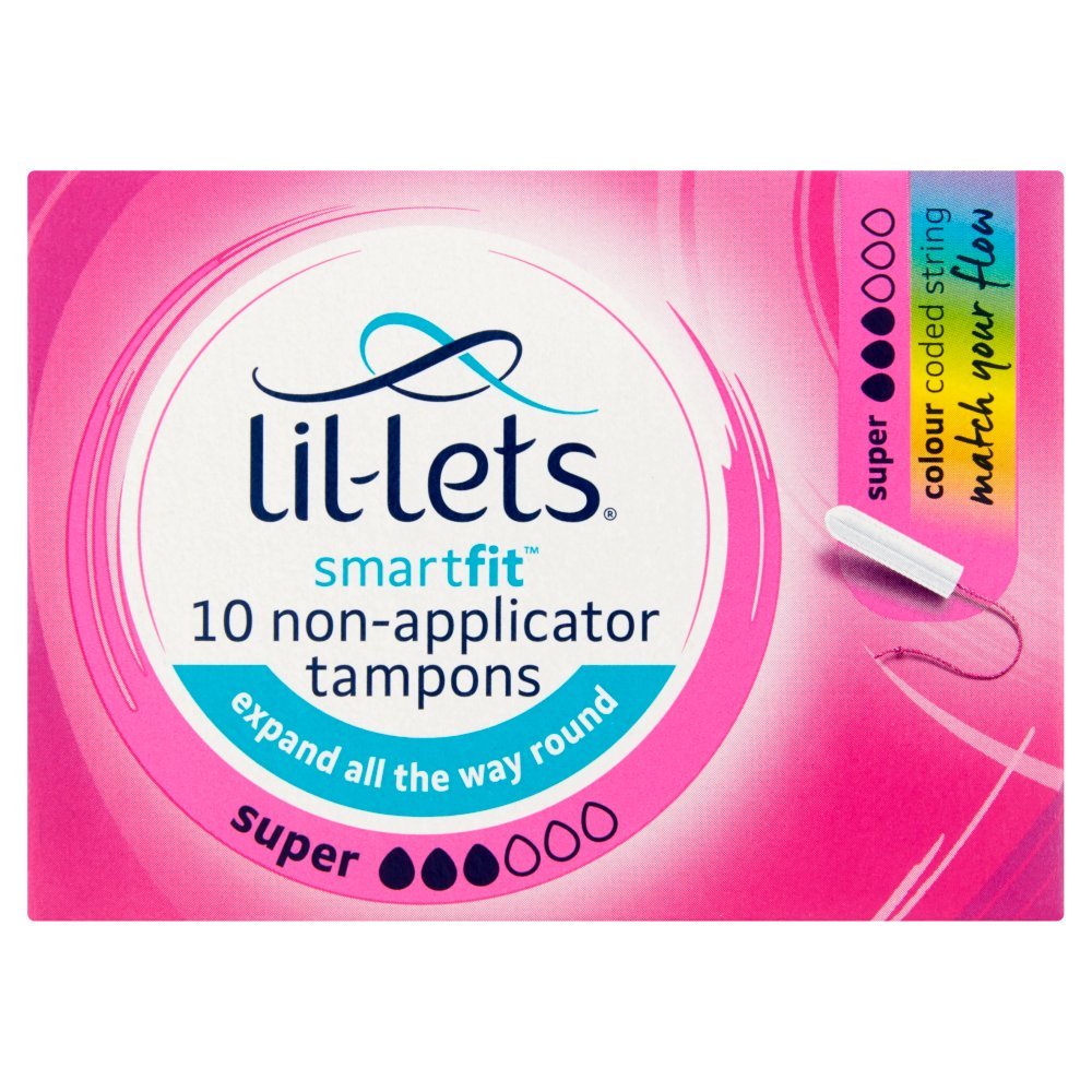 Lil-Lets Smartfit 10 Non-Applicator Tampons Super (Box of 8)