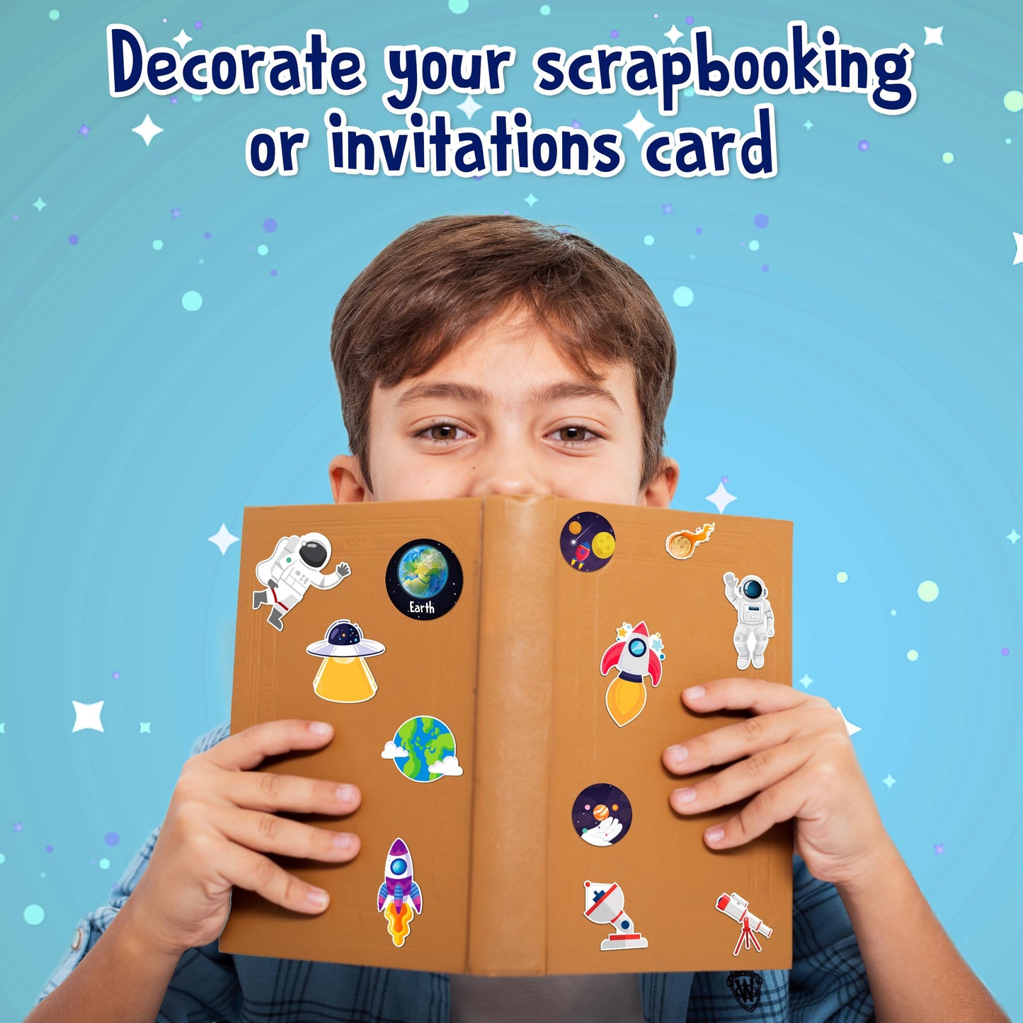 LINAYE 960+ PCS Space Stickers for Kids & Classroom — 48 Sheets Waterproof Outer Space Decor