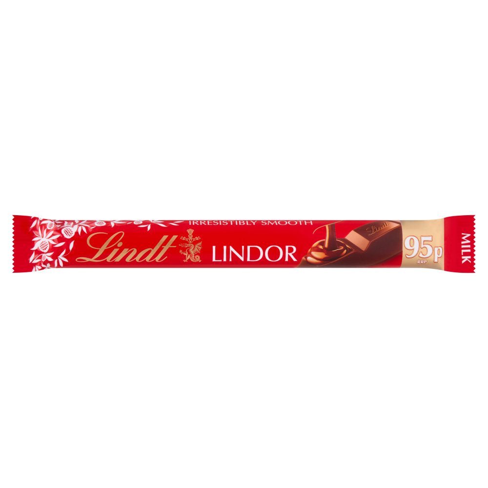 Lindt Lindor Milk Chocolate Bar 38g (Box of 24)