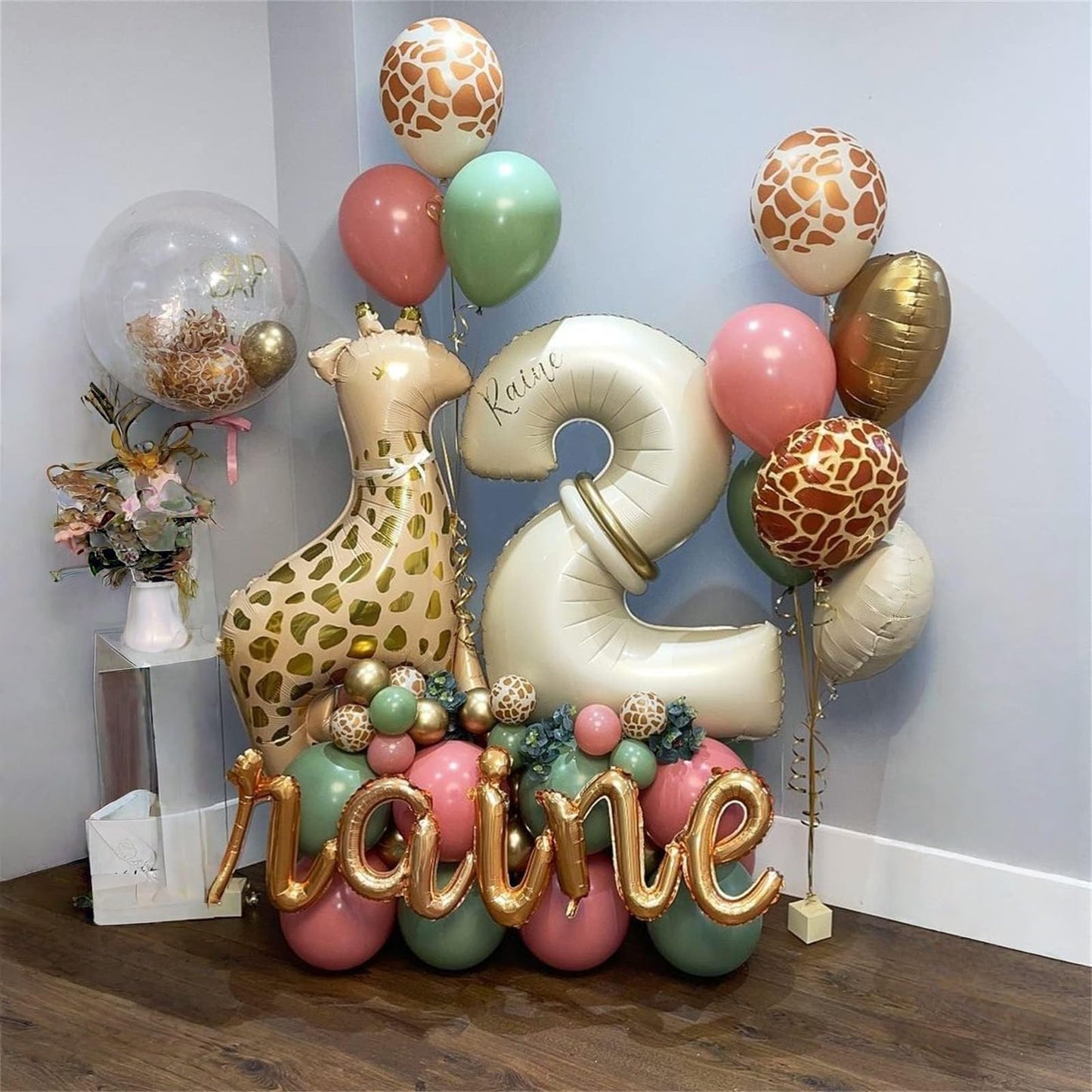 Lingqiang 40 Inch Beige Number 1 Balloon – Large Self-Inflating Cream Foil Balloon for 1st Birthday, Anniversary, Party