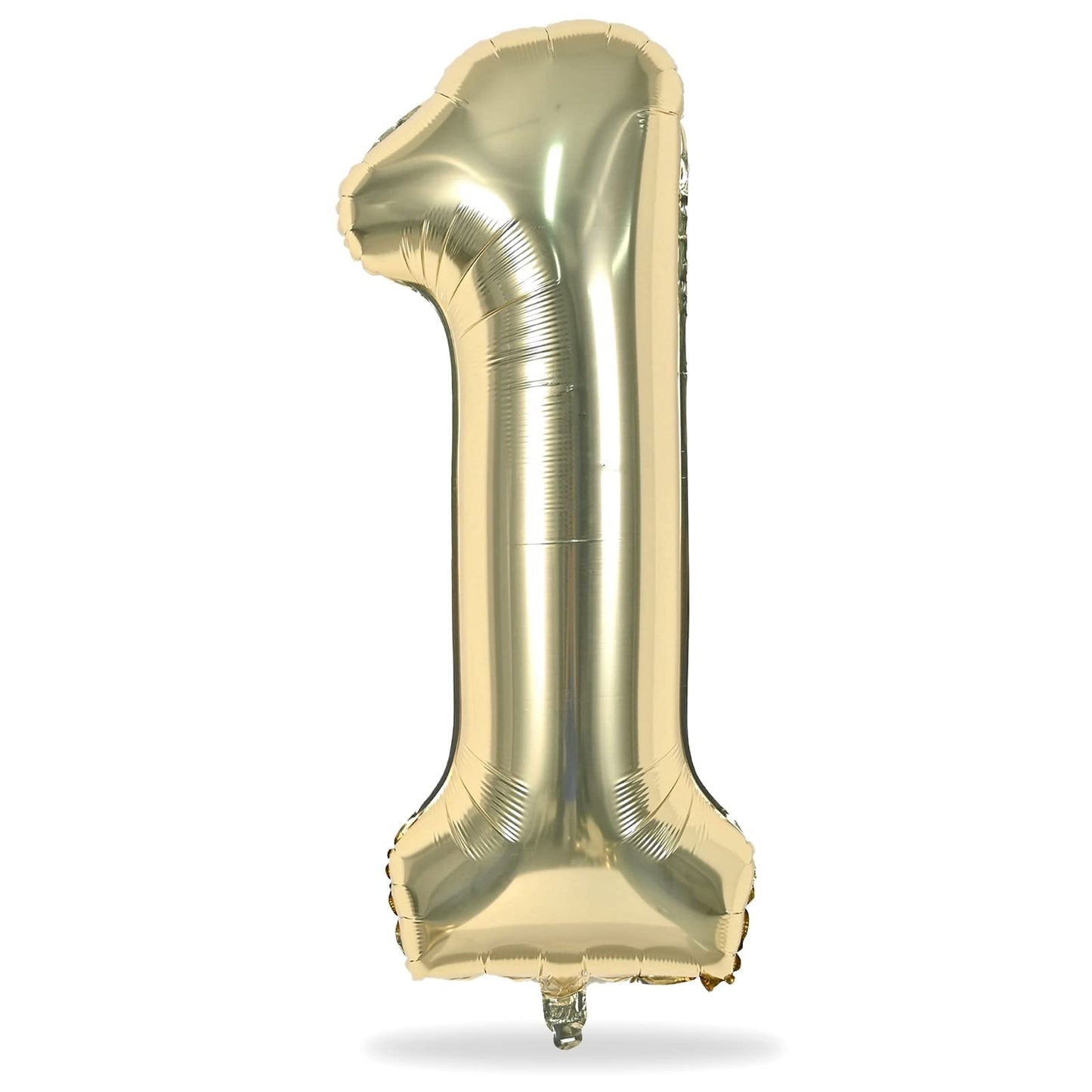 Lingqiang Champagne Gold Number 1 Balloon – 40-Inch Foil Self-Inflating Party Decor