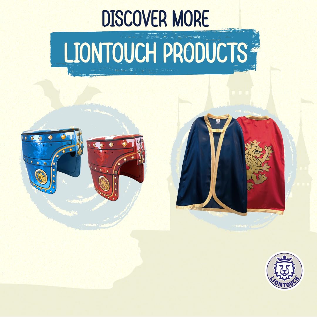 Liontouch Noble Knight Foam Swords, Shields & Axes – Blue & Red | Safe Pretend Playset for Kids Aged 3–8