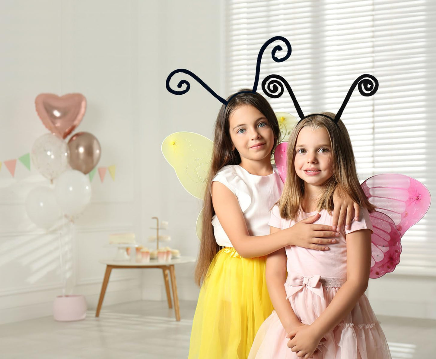 Liatunou Butterfly Antenna Headband – Black Moth Bug Costume Accessory for Halloween & Parties