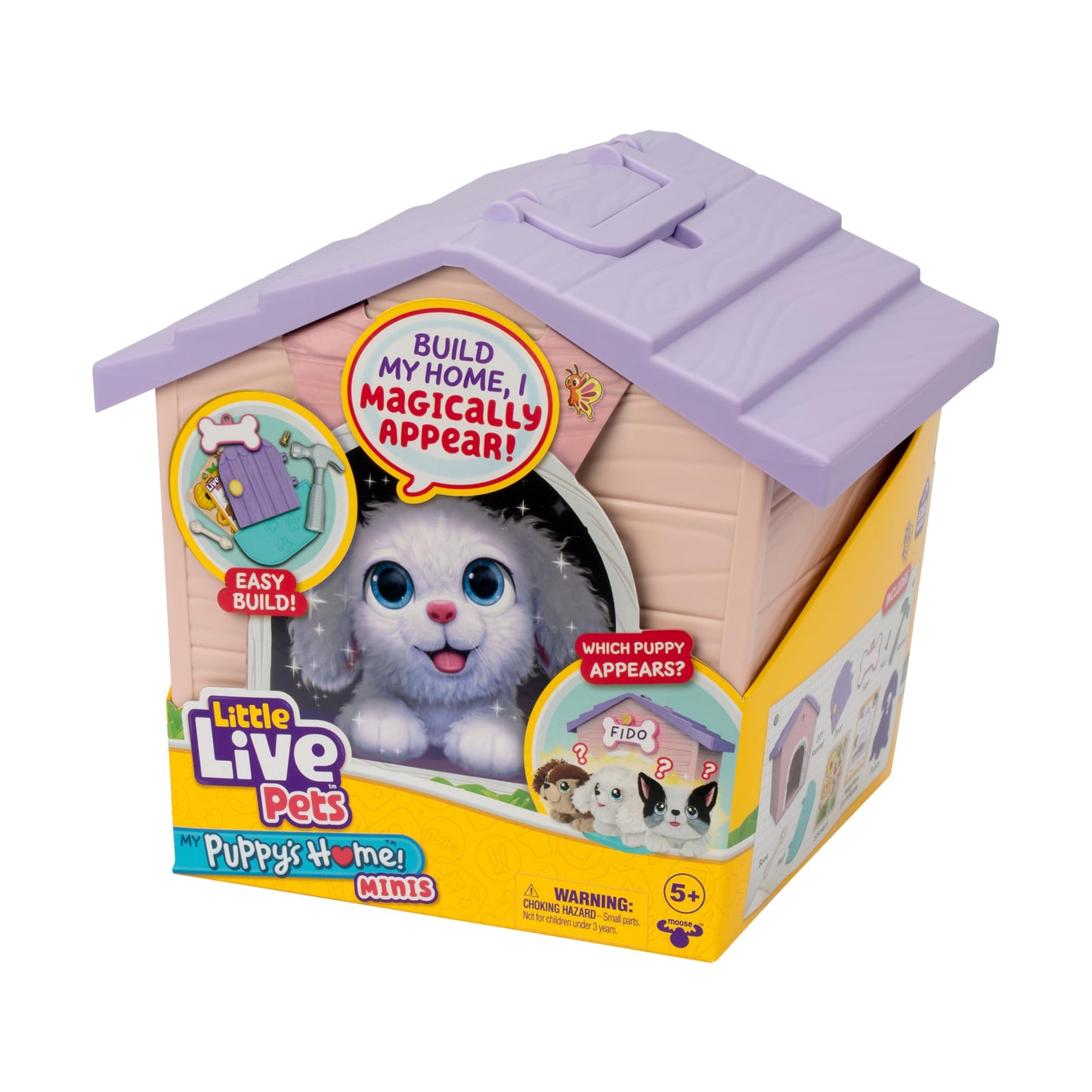 Little Live Pets My Puppy's Home Mini Playset – Pink Dog House Toy for Kids 5+