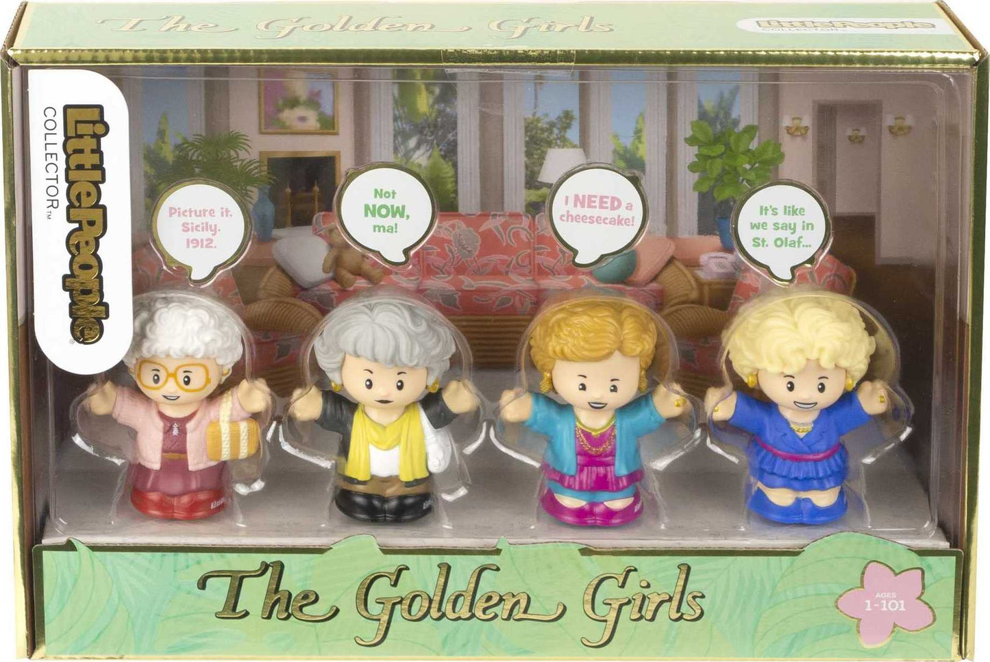 Little People Collector Golden Girls Special Edition Set – 4 Figures in Display Package