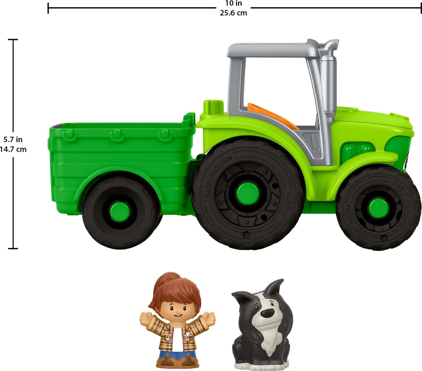 Little People Push & Play Tractor – Fisher-Price Toddler Push-Along Musical Farm Vehicle