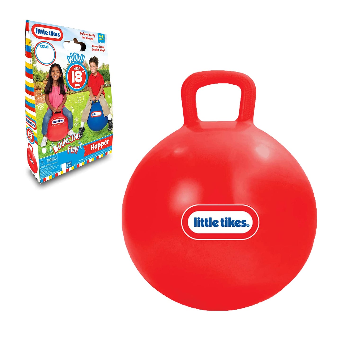 Little Tikes 18-Inch Red Inflatable Hopper Ball for Kids Aged 4-8