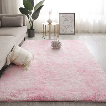 Living Room Carpet, Bedroom Bedside and Under Bed Plush Blanket, Elegant Floor Mat