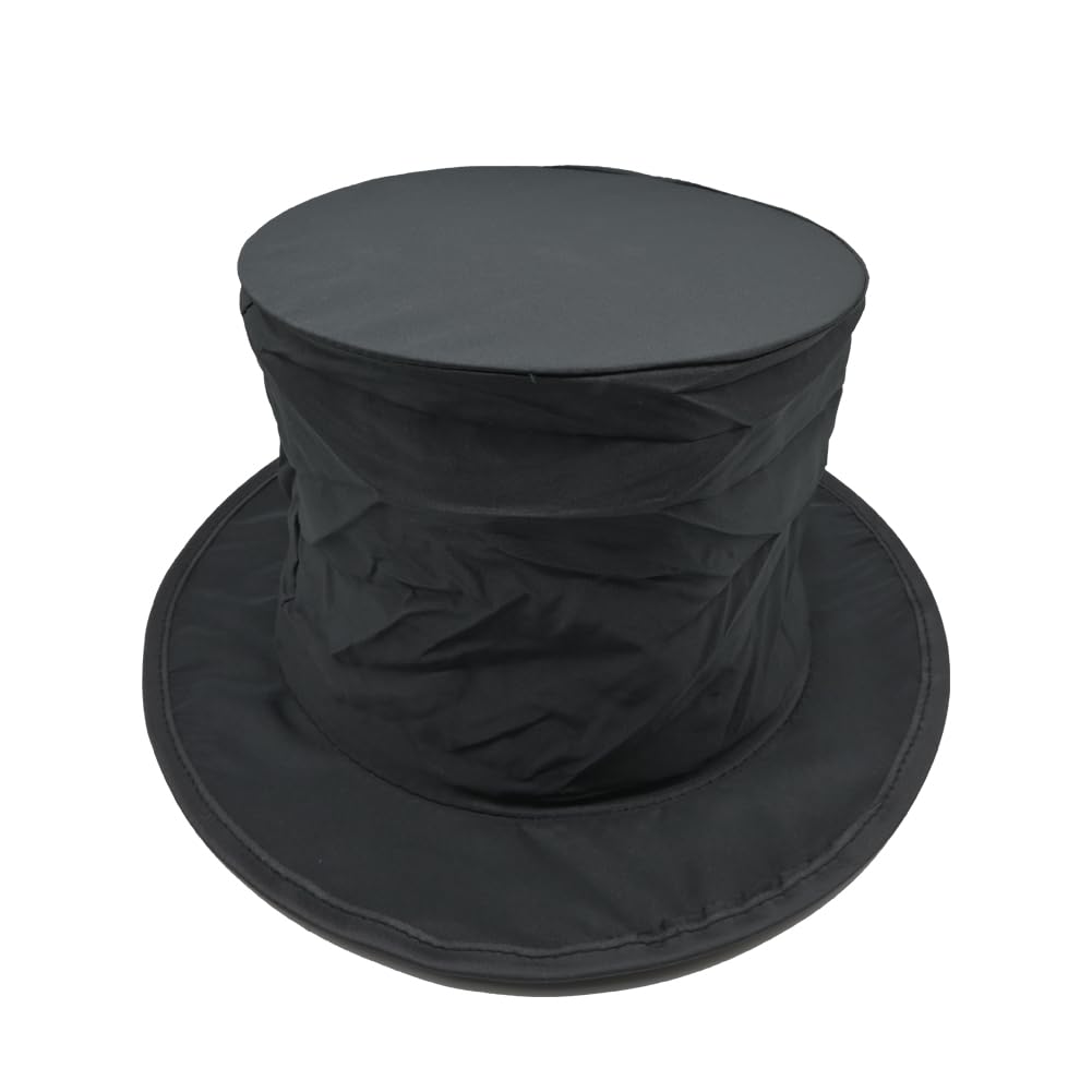 LJLHUIM Black Folding Top Hat – Magic Trick Hat for Parties & Stage Shows