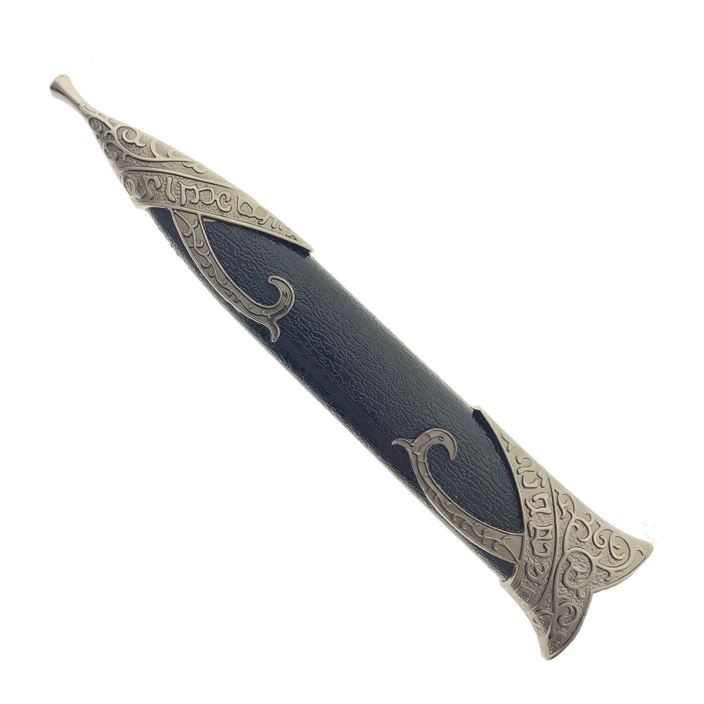 LKOQO 11-Inch Fantasy Elvish Dagger – Black Stainless Steel, Collectible Display