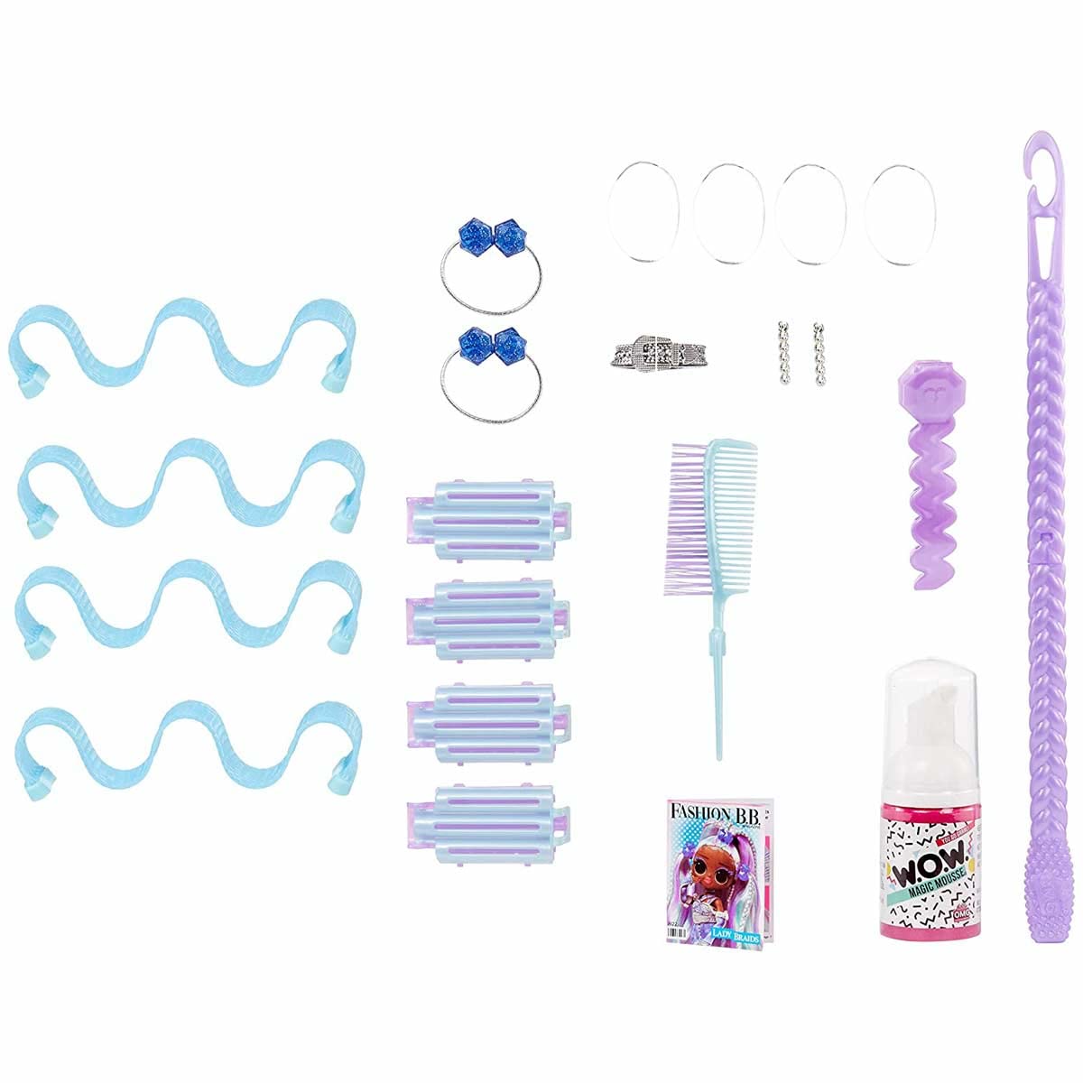 LOL Surprise OMG Fashion Show Hair Edition Lady Braids 10-Inch Doll with Magic Mousse