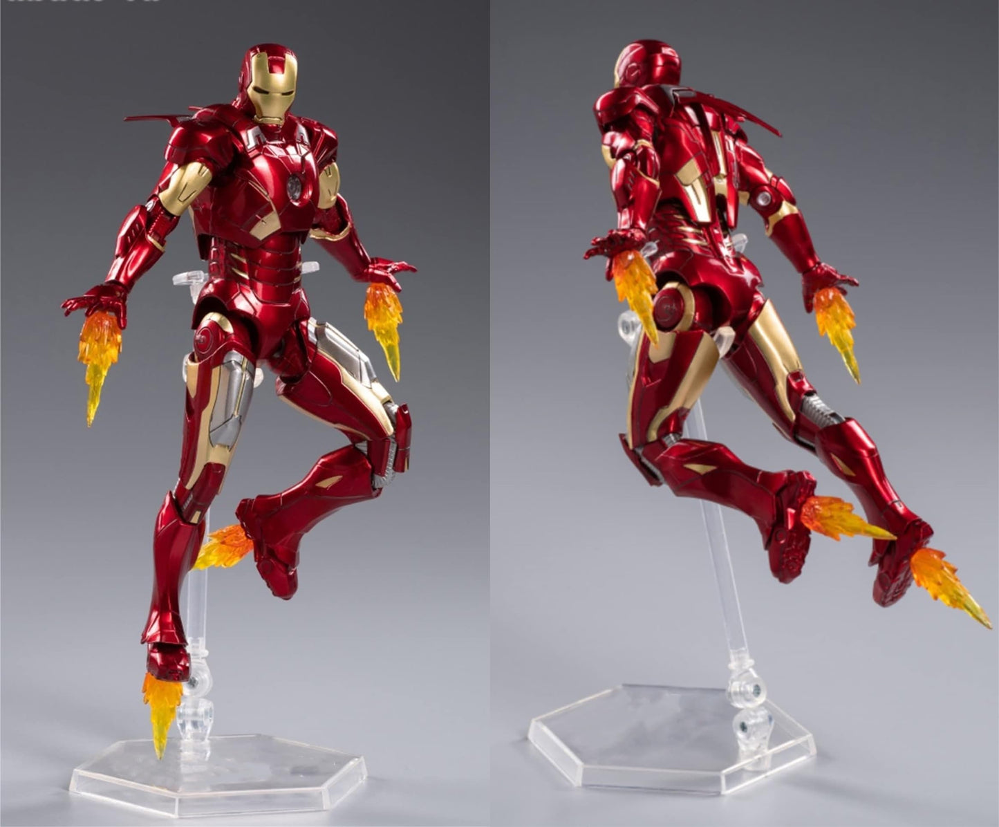 LonullyMege MK7Ironman 7-Inch Collectible Figure - 10th Anniversary Metal Texture, Movable Joints