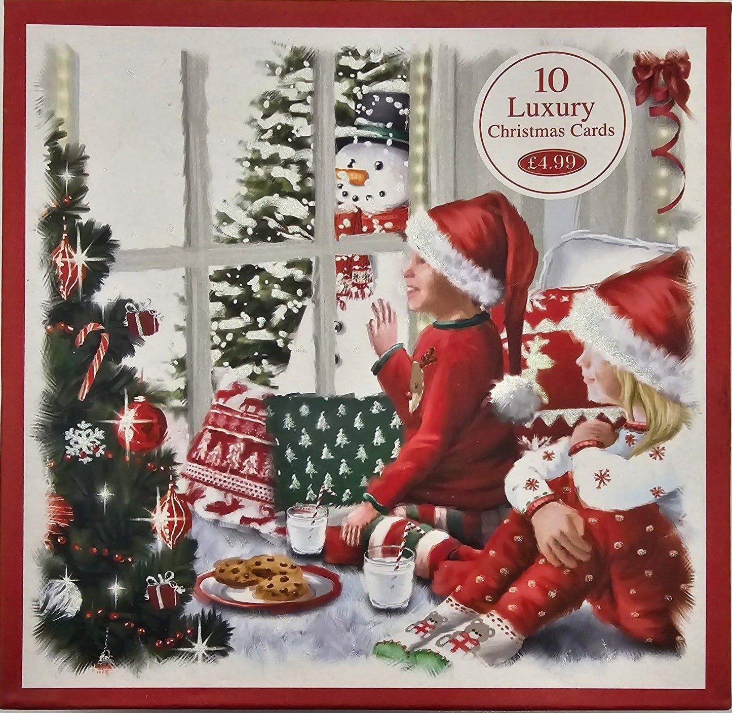 christmas 10 luxury cards sending very best wishes