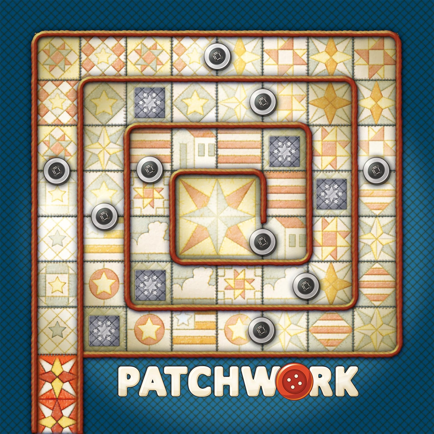 Lookout Patchwork Americana Edition Board Game – Two-Player Quilting Strategy (Ages 8+)