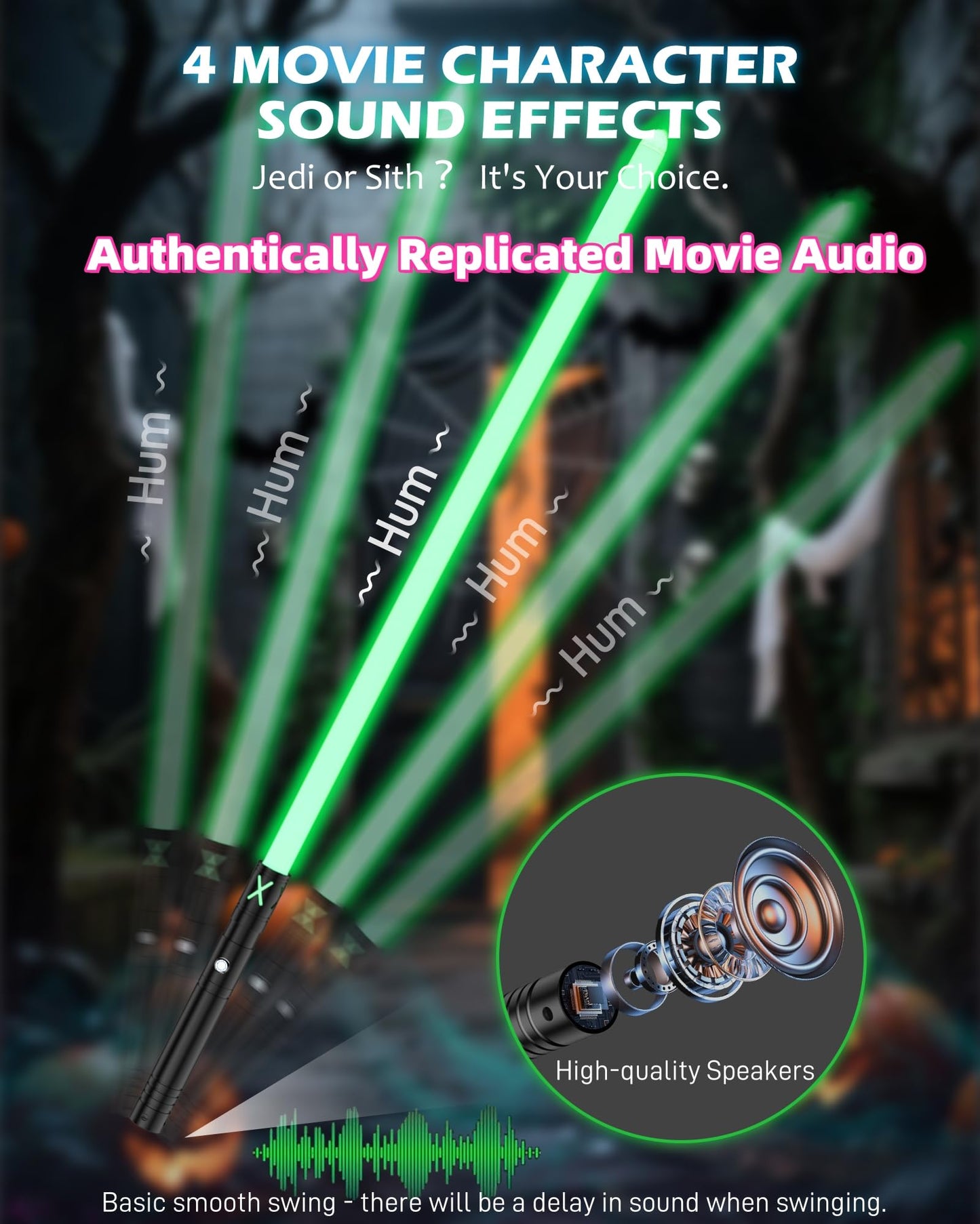 Lorsaberus 2-in-1 Light Sabers for Adults & Kids – 41-Inch Real Dueling, 12 RGB Colors