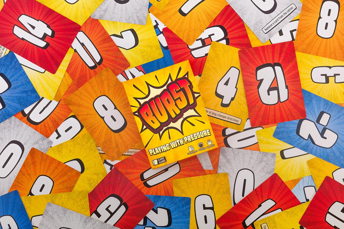 Lost Boy Entertainment Burst Card Game – Family Game Night for Ages 10+, 90 Cards