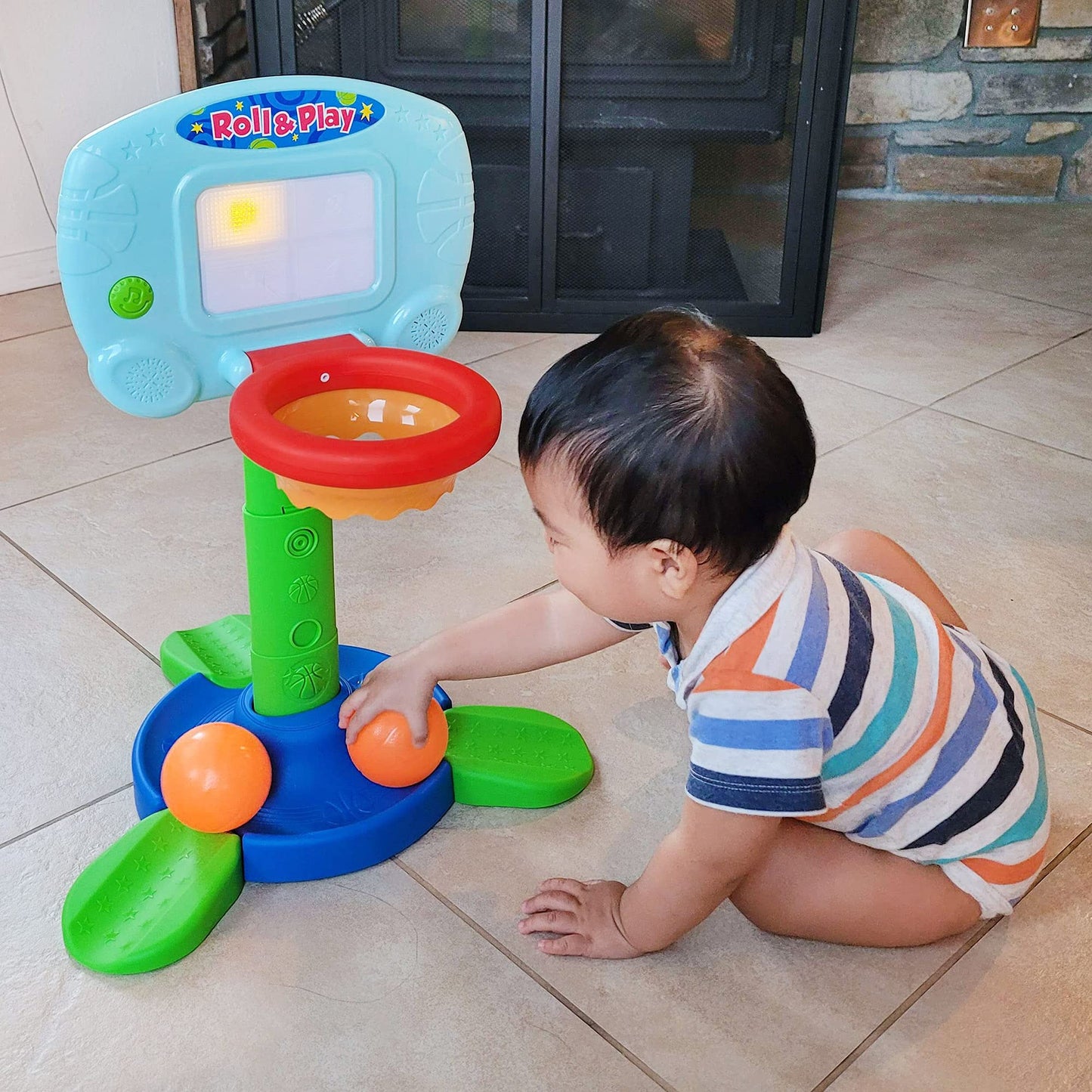 LotFancy Toddler Basketball Hoop – 2-in-1 Light & Music Indoor Toy for 18-36 Months