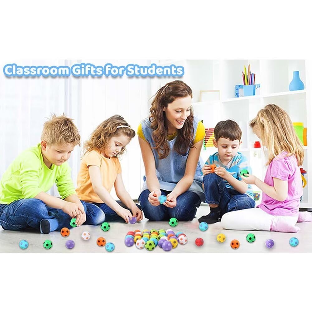 Lotofwow 32pc Mini Soccer Ball Fidget Spinner Toys – Kid Party Favors & Classroom Prizes
