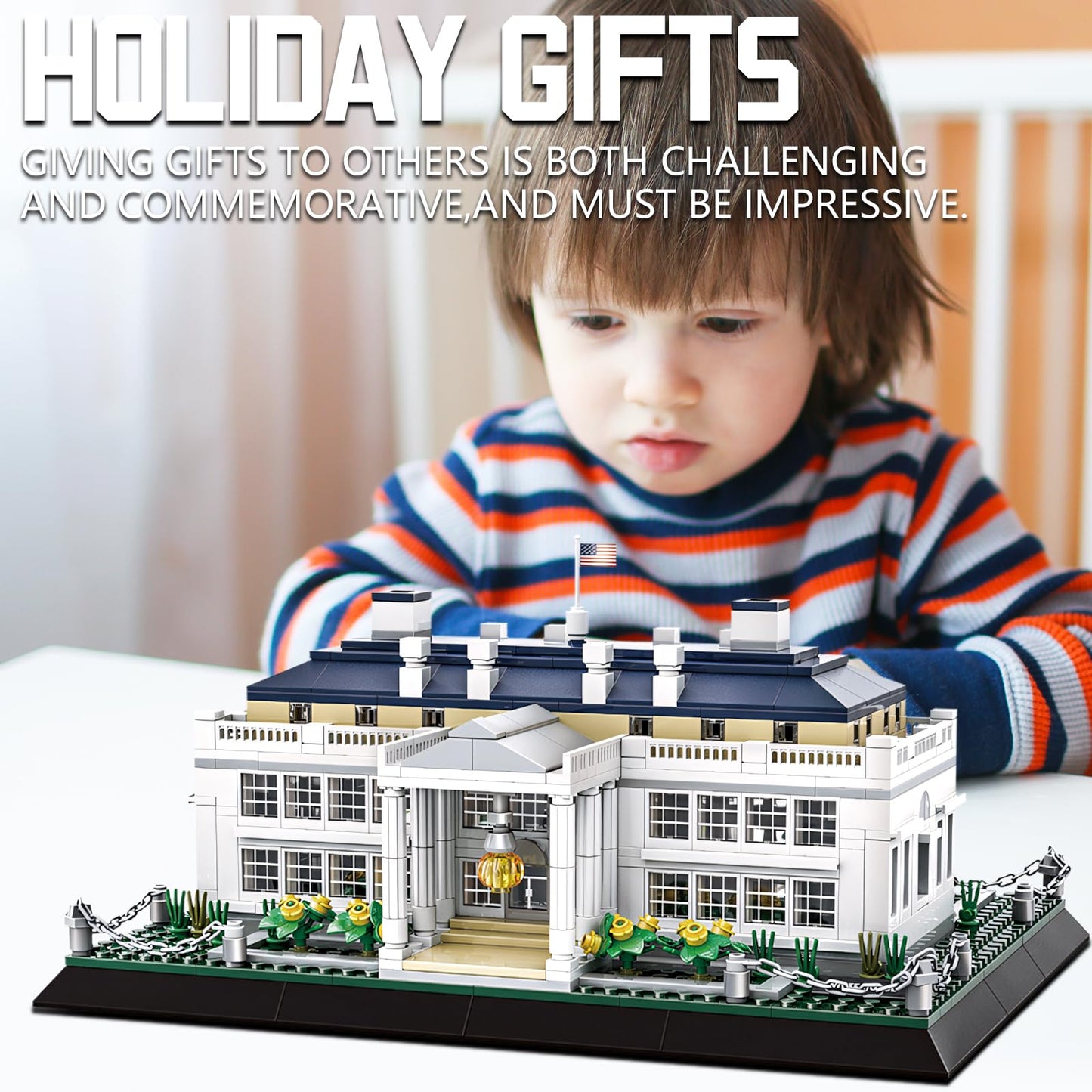 LQPFBSM White House Architecture 894-Piece Model Kit for Adults & Teens