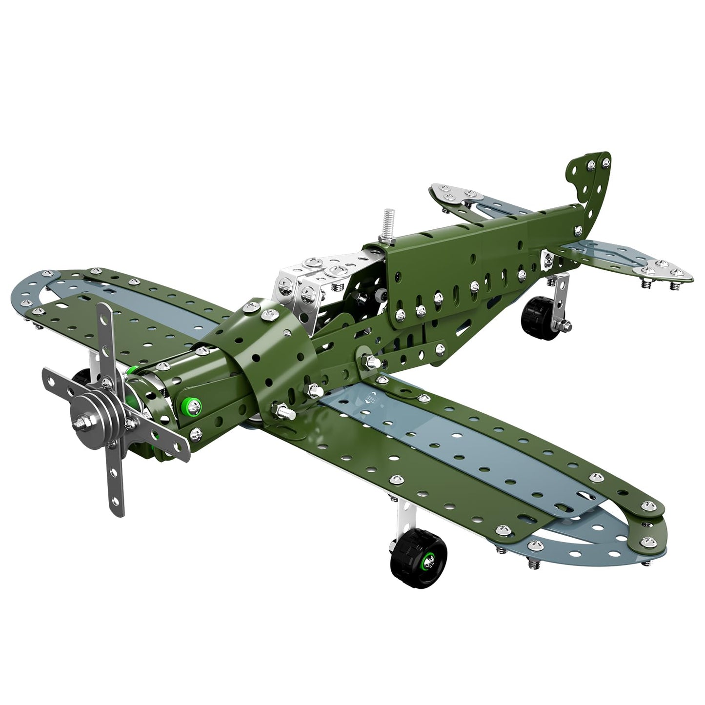 Lucky Doug Building Toys Model Airplane Set – 258-Piece Metal STEM Kit for Ages 8-12
