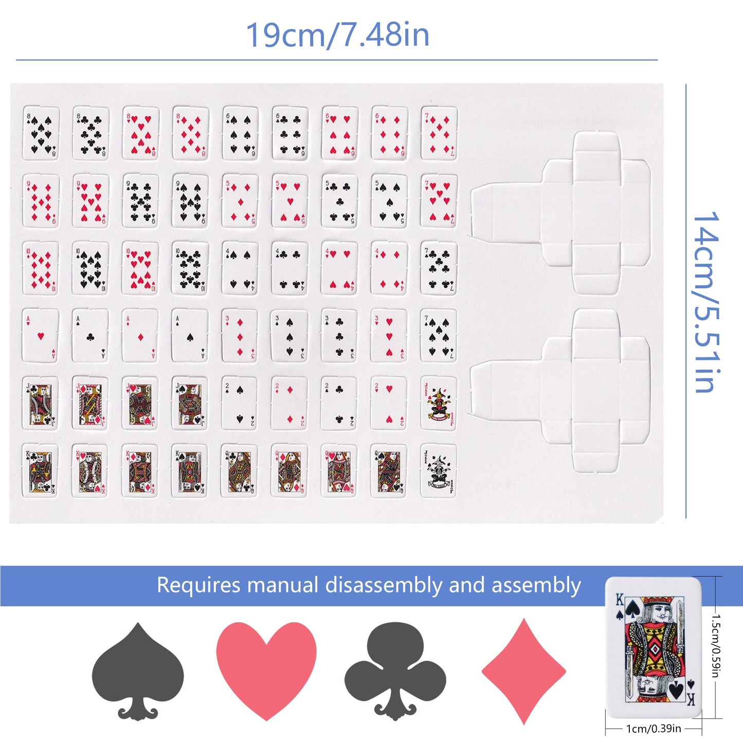 lukeerit Party Spoof Mini Playing Cards – 3 Copies, Travel-Size Poker Set
