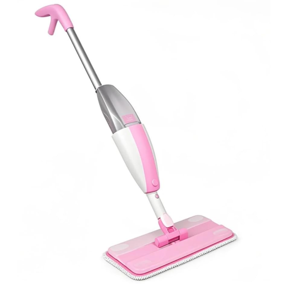 Lullulii Kids Spray Mop – Real Working Toddler Cleaning Set for Floors | Pink