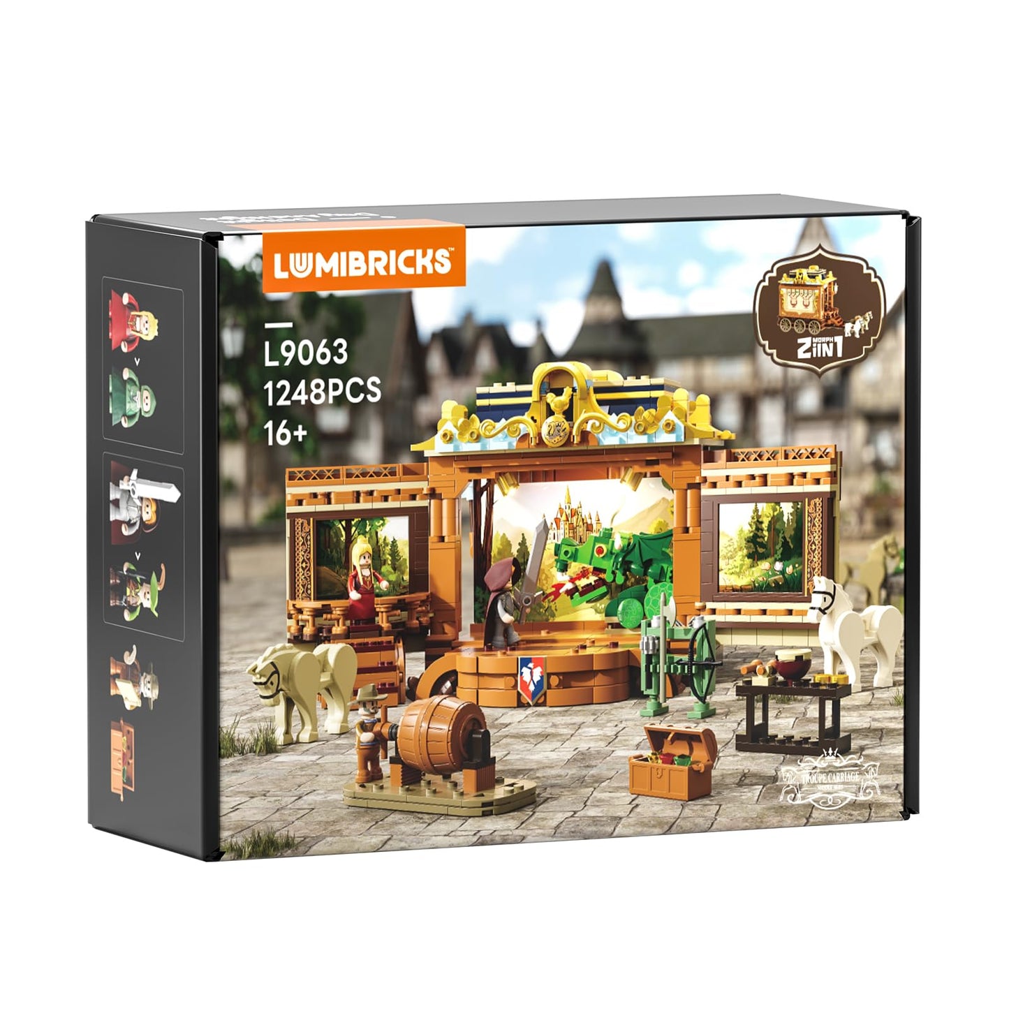 Lumibricks Medieval Troupe Carriage Lighting Building Bricks Set | 1248 Pcs for Adults & Teens