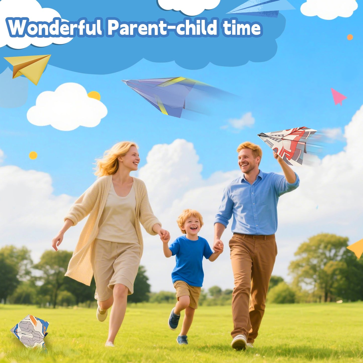 Lumikidz Paper Airplane Kits – 12 Classic Origami Designs, 36 Sheets | STEM Fun for Kids 5-12