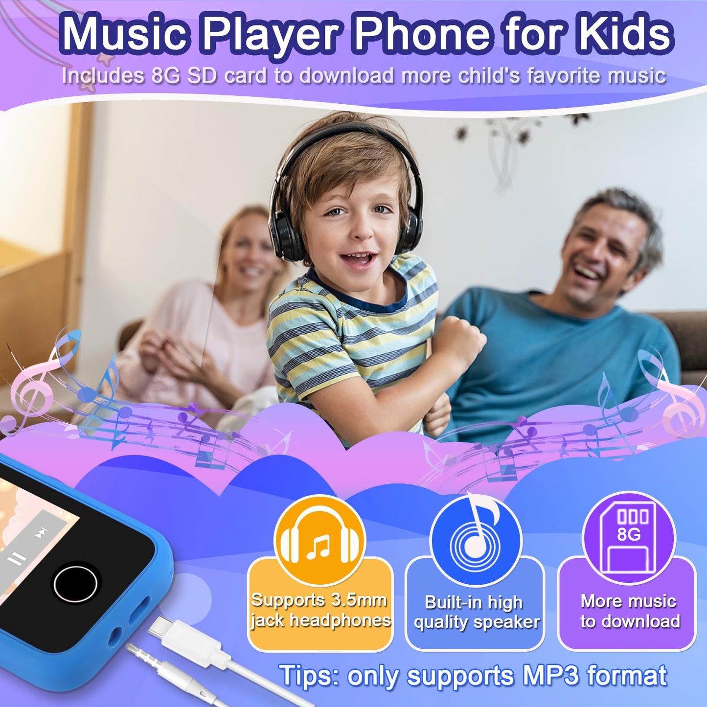 Luoba Kids Phone Toy – 2.8-Inch Touchscreen Smartphone for Ages 3-8