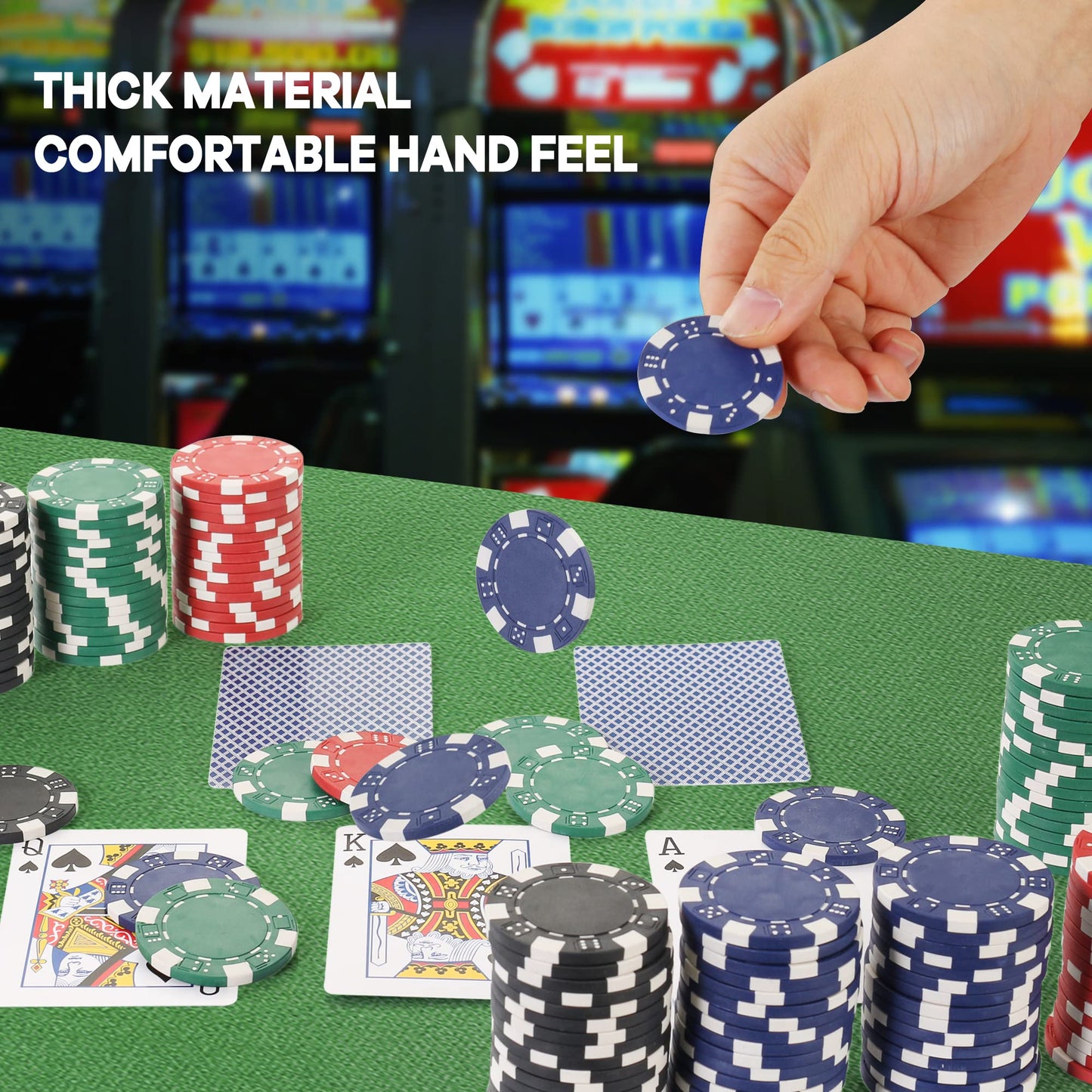 LUOBAO 800pc Bulk Poker Chips Set — 11.5g Casino-Quality Chips (39mm) for Texas Hold’em & Blackjack