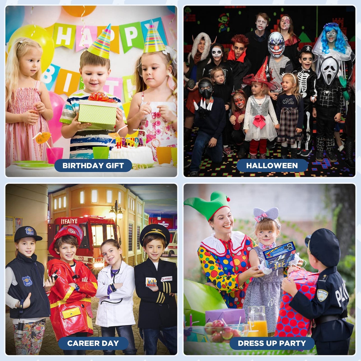 Luucio Police Costume for Kids – Deluxe All-In-One Dress-Up Kit