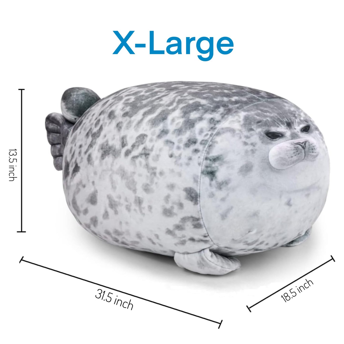 LUXSIT 31.5-Inch Chubby Seal Pillow – Large Plush Seal Toy for Kids & Adults