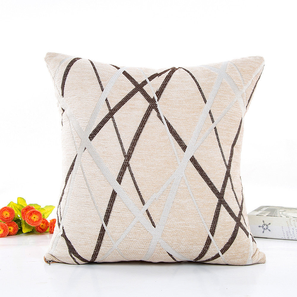 Luxury Striped Cushion Cover