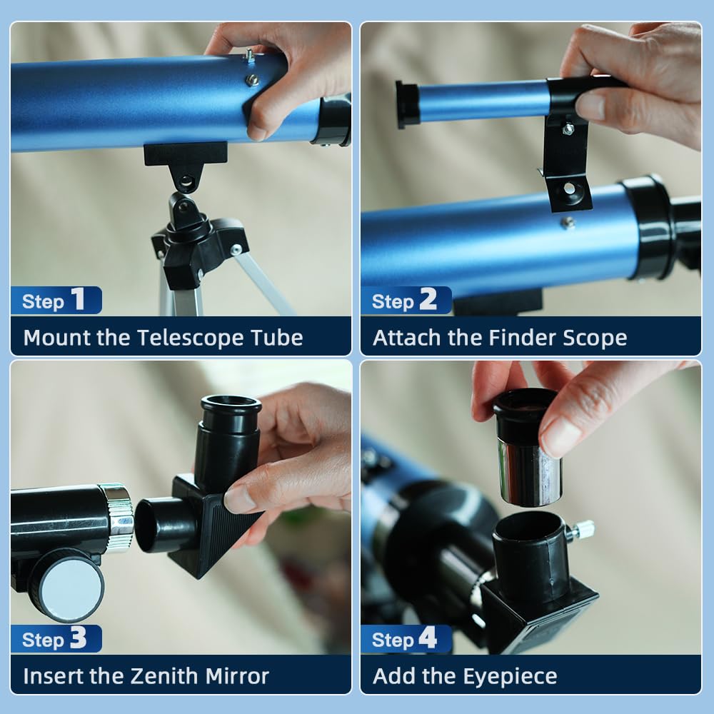 Luzsco Kids Telescope 50mm 100x – Beginner STEM Astronomy Kit