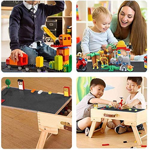 LVHERO Classic Baseplates 10x10 (Pack of 8) - Black, Compatible with All Major Brands