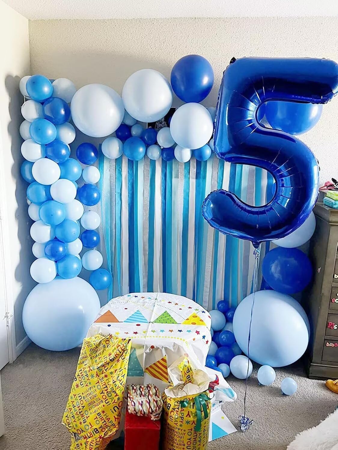 LVMOQIQIU 40-Inch Navy Blue Foil Number 6 Balloon | Large Party Decor