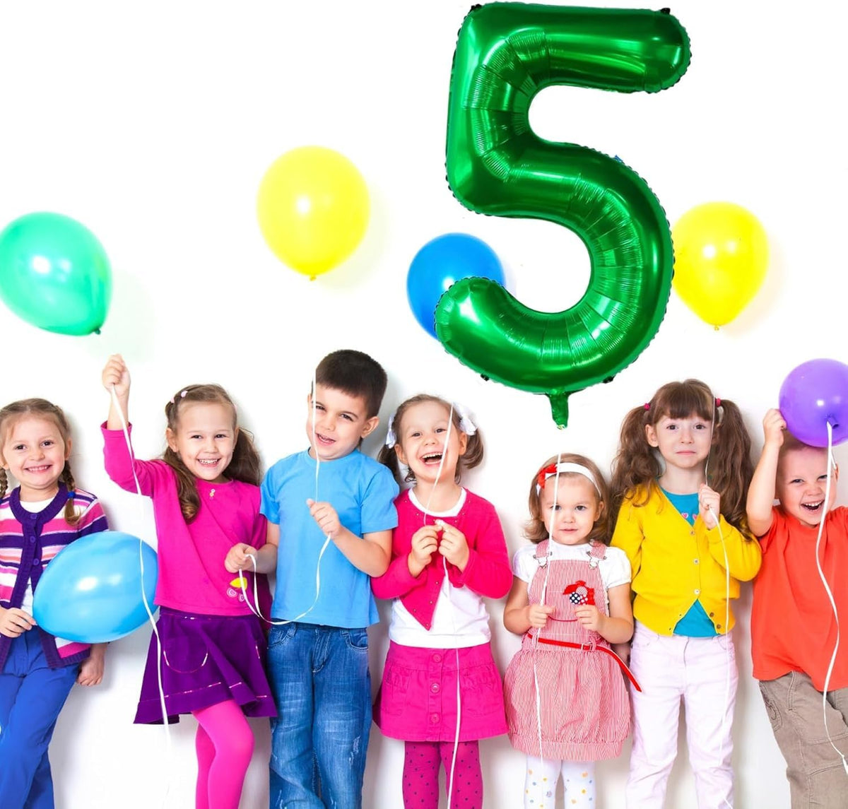 LVMOQIQIU 40 Inch Dark Green Number 5 Foil Balloon – Large Birthday, Wedding & Event Decor