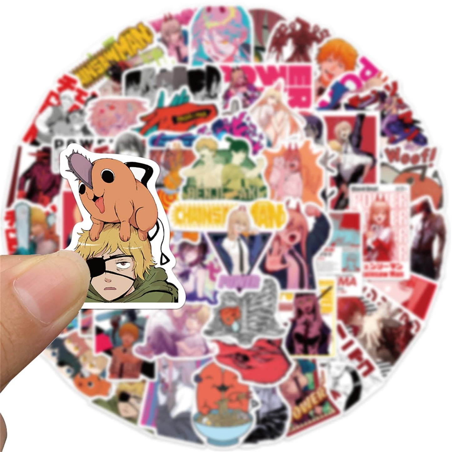 LXYRDHOQPW 100Pcs Chainsaw Man Stickers – Waterproof Vinyl Anime Decals Pack