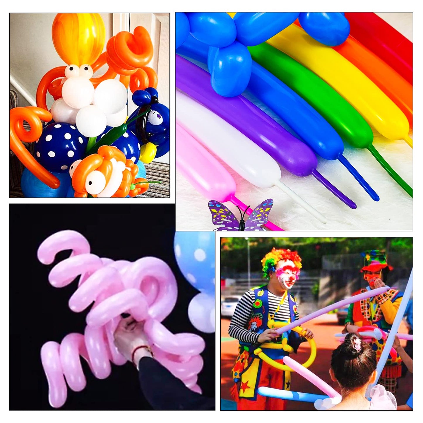 LXZFCRG 260 Clear Long Skinny Balloons – 100 Pcs for Balloon Art, Arch & Party Decor
