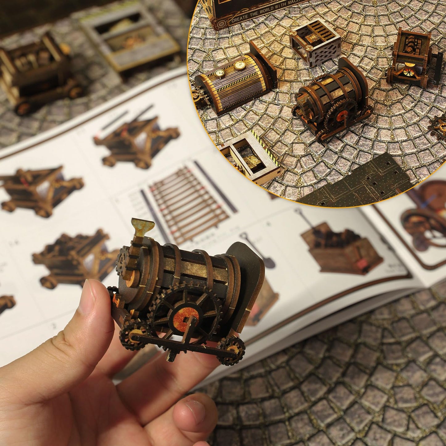 Lycidae Book Nook: DIY Steampunk Miniature House Kit with LED Lights
