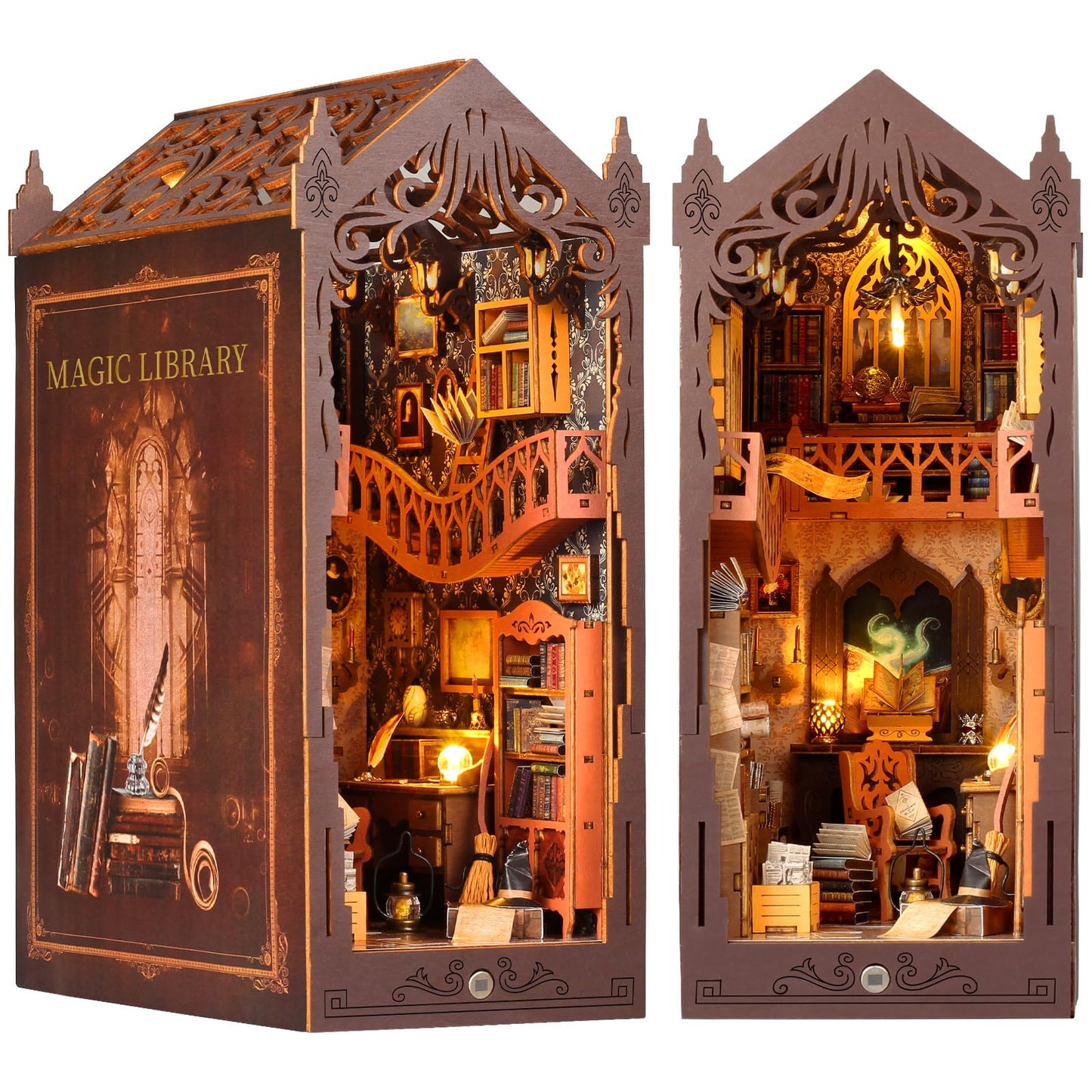 Lycidae Book Nook Kit – DIY Dollhouse with LED Light