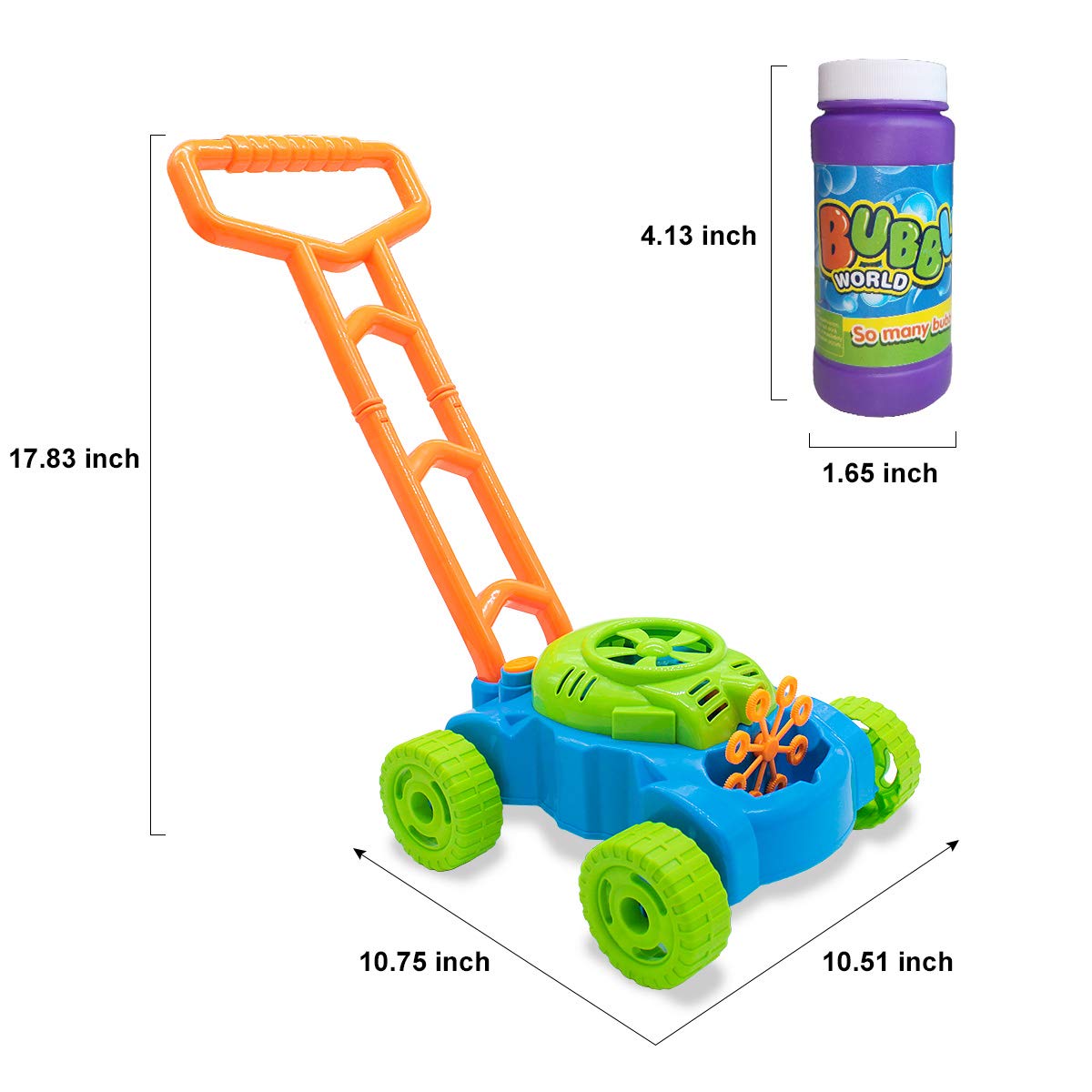 Lydaz Bubble Lawn Mower for Toddlers (1-3) | Push Toy Garden & Outdoor Fun