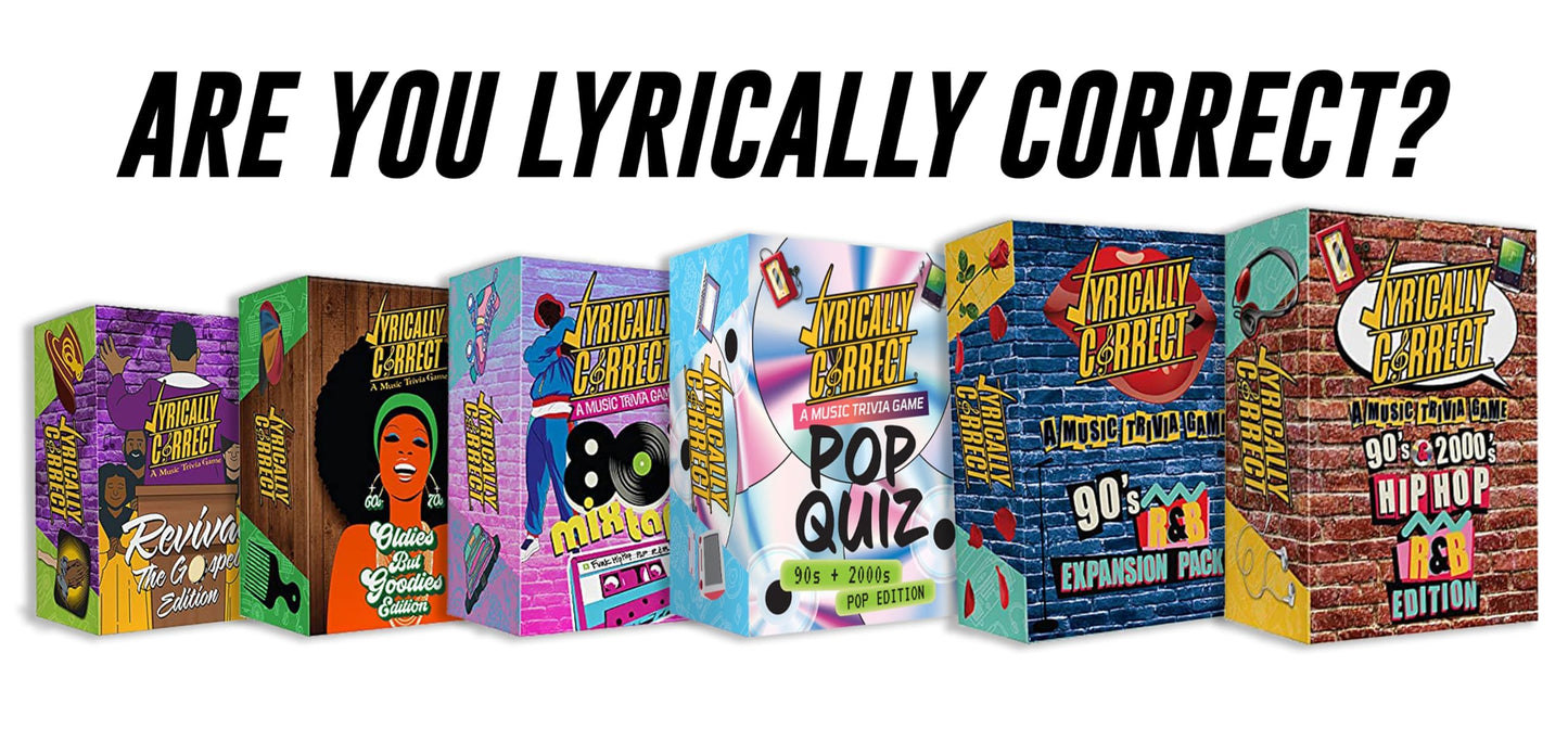 Lyrically Correct '90s & 2000s Pop Edition - Finish The Lyrics Trivia Card Game