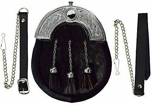 Mackenzie Scottish Men's Kilt Traditional With Sporran, Chain, Belt, Buckle