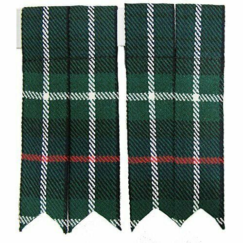 Mackenzie Tartan Scottish Kilt Hose Sock Flashes Garter Pointed Highland Wear