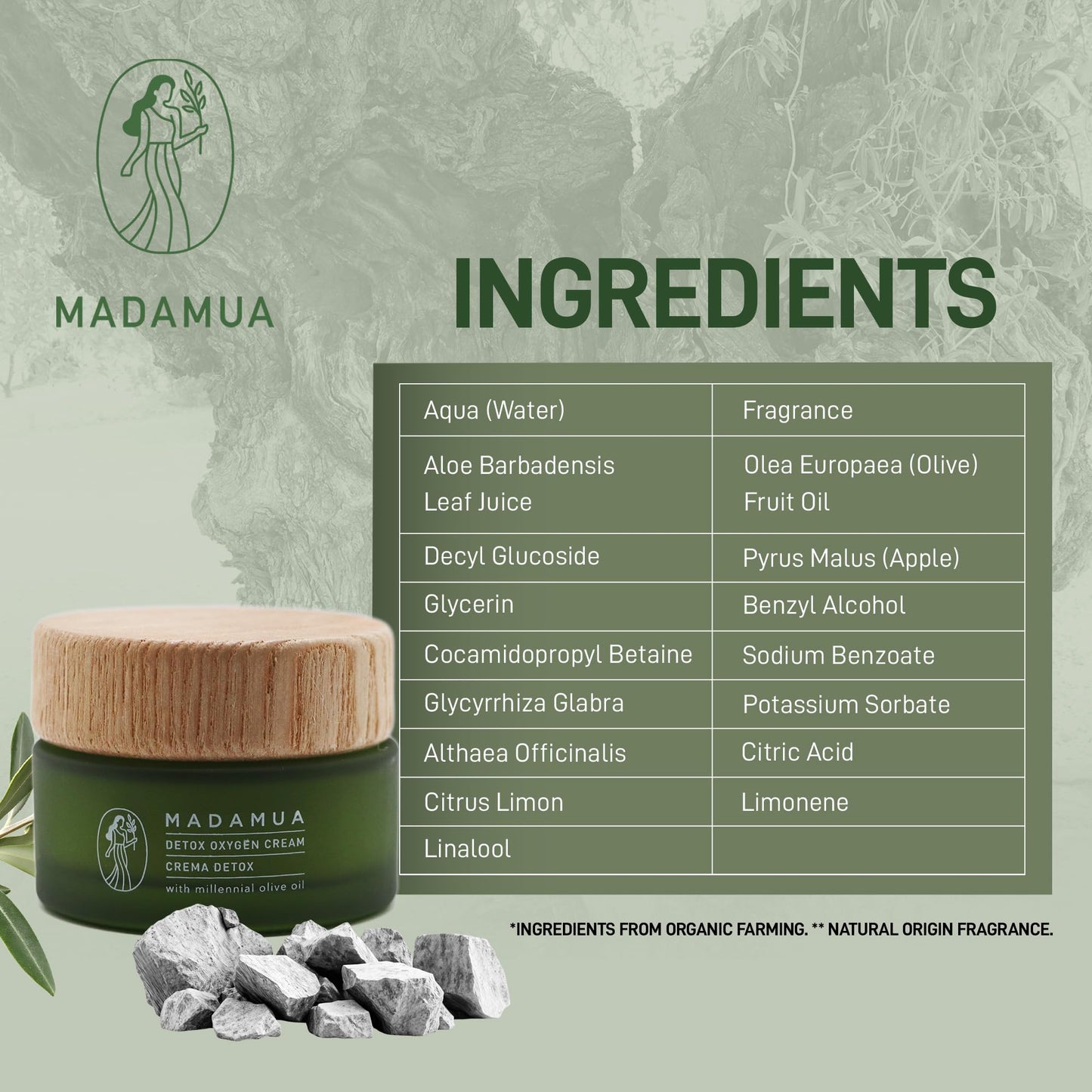 MADAMUA Detox Antioxidant Moisturizer Face Cream – Organic Daily Hydration for Dry Skin