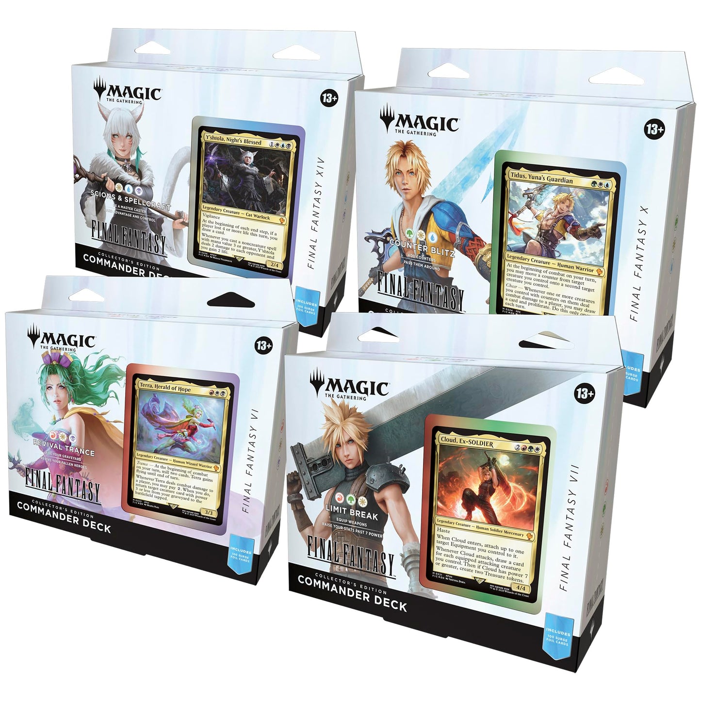 Magic: The Gathering Final Fantasy Collector's Edition Commander Deck Bundle - All 4 Surge Foil Decks